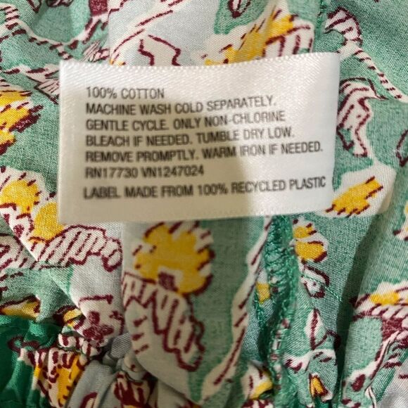 RHODE X Target Mixed Floral & Striped Print Cotton Shirred Crop Top Size Large - Picture 13 of 14